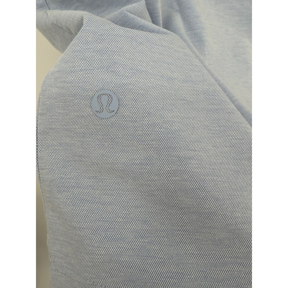 Lululemon Evolution Polo Shirt Mens Medium Blue Short Sleeve - Picture 4 of 7